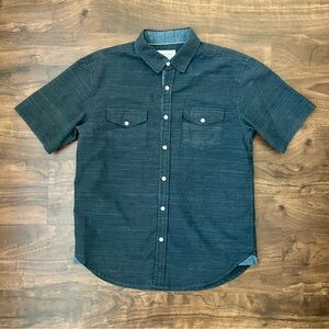 Paper Denim & Cloth Button Up Blue Short Sleeve Chambray Shirt Boy’s Size 8